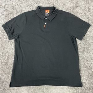 Nike Golf Shirt Mens XL Polo Dri-FIT Short Sleeve Black Solid Vented